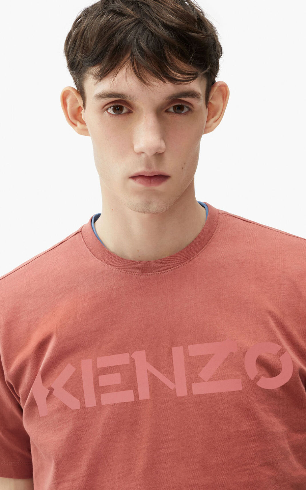 Kenzo Logo Tシャツ メンズ 暗ピンク - WRSALH279